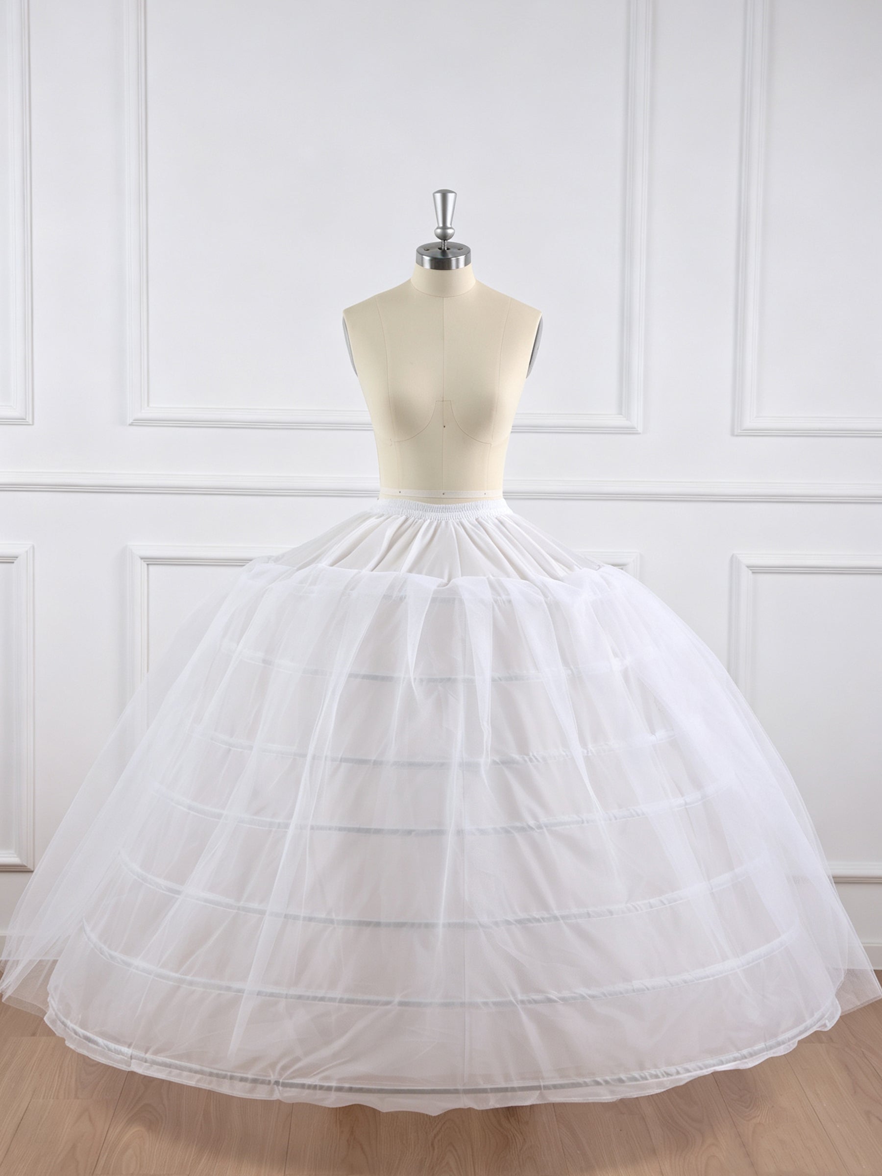 ROVDESY 7-Tiers Ball Gown Floor Length Wedding Dress Petticoat Crinoline