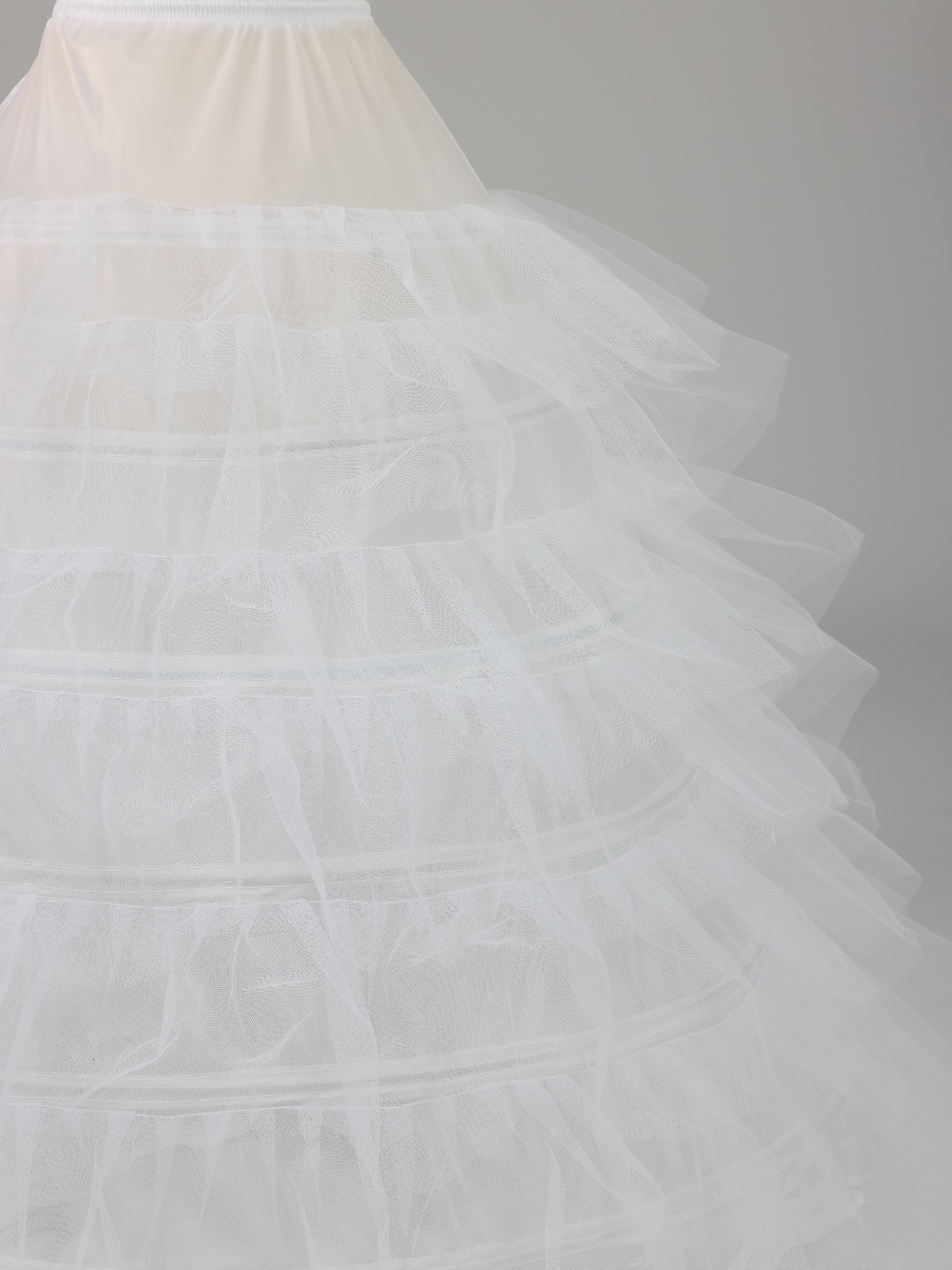 ROVDESY 6-Tiers Ball Gown Floor Length Wedding Dress Petticoat Crinoline