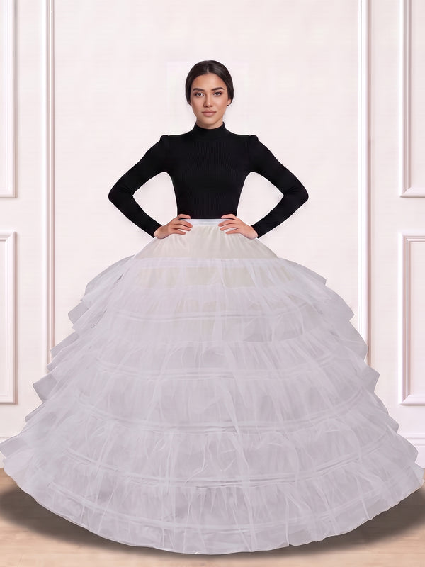 6-Tiers Ball Gown Floor Length Wedding Dress Petticoat Crinoline