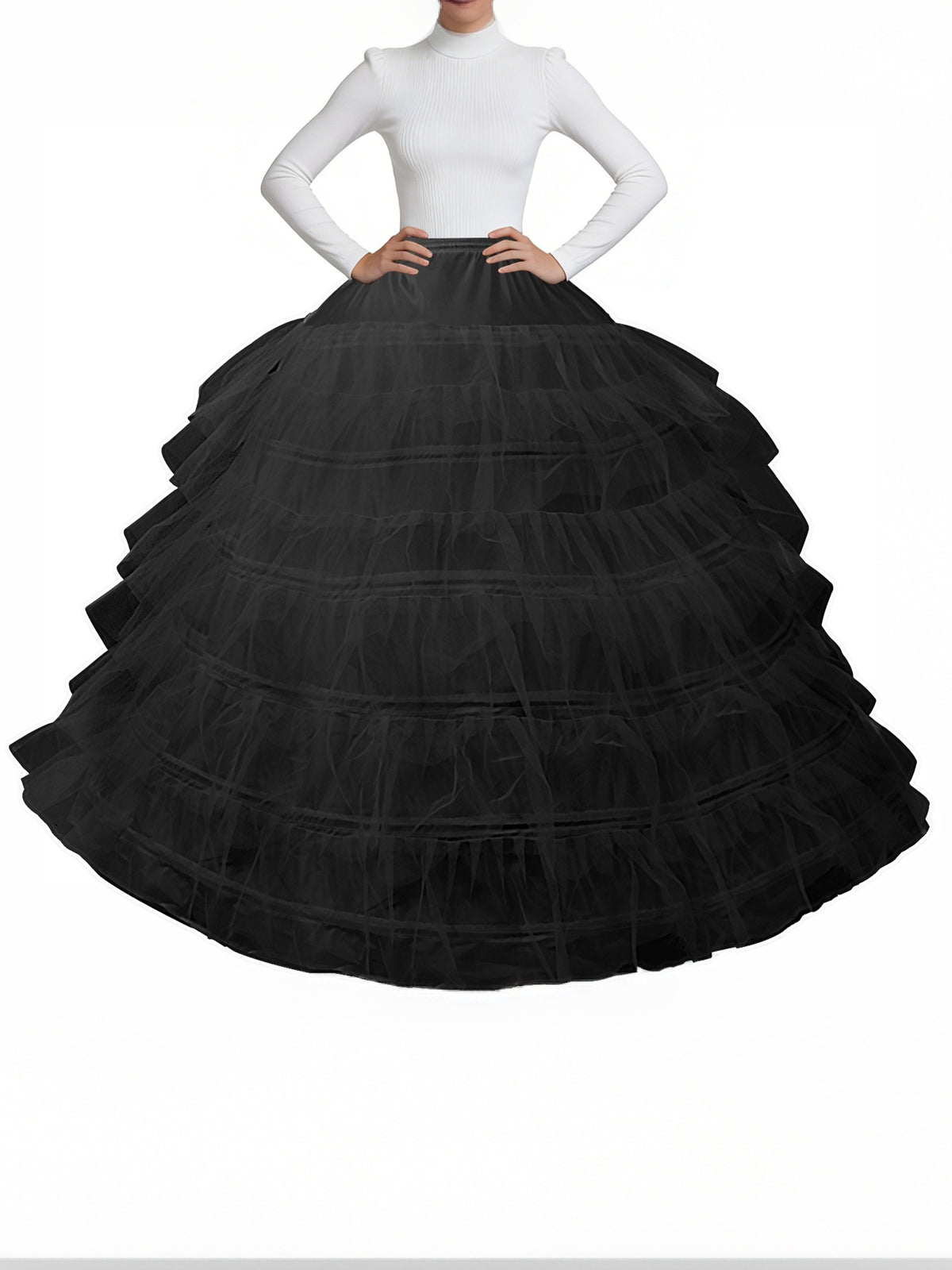 6-Tiers Ball Gown Floor Length Wedding Dress Petticoat Crinoline