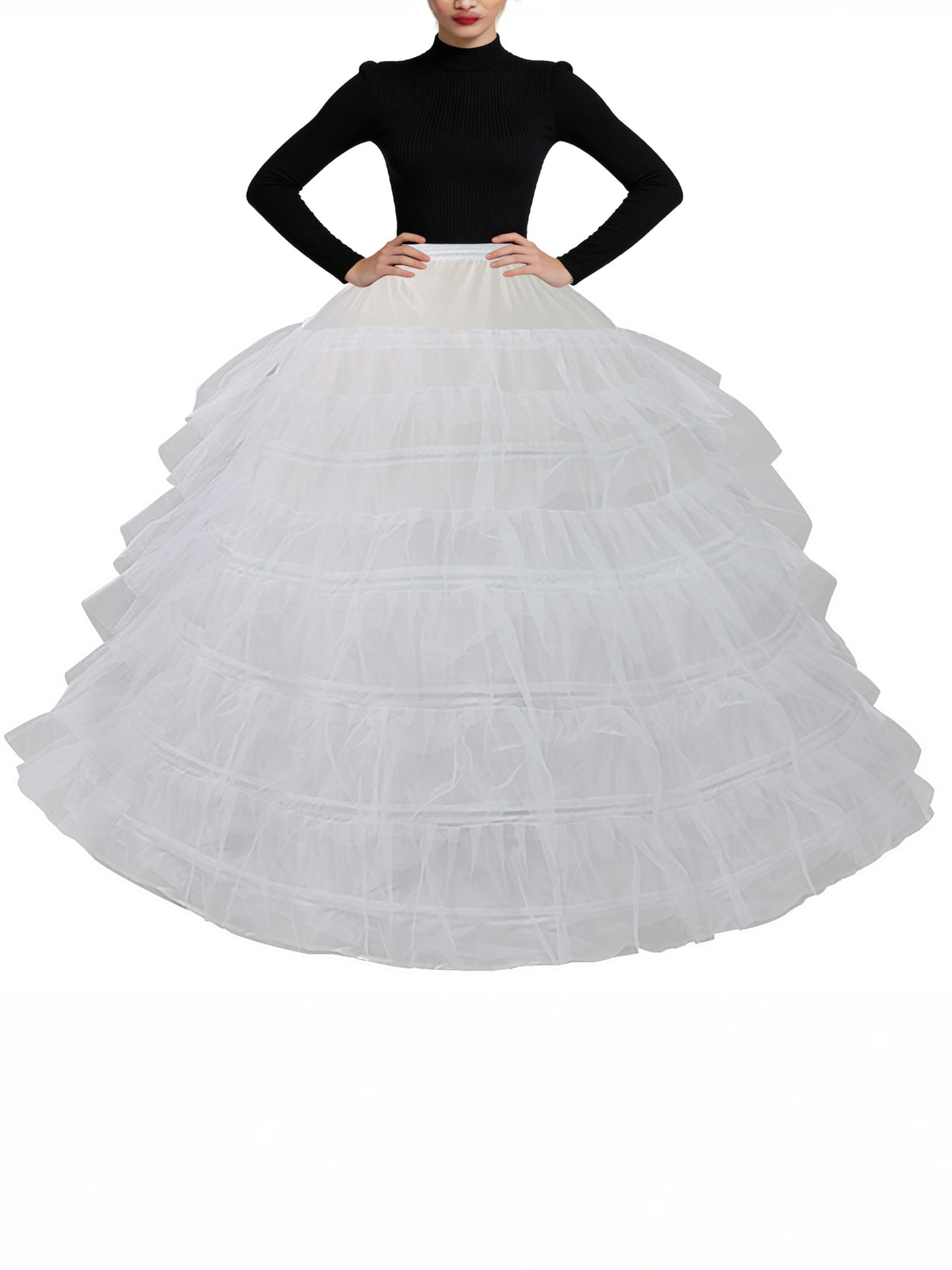 6-Tiers Ball Gown Floor Length Wedding Dress Petticoat Crinoline