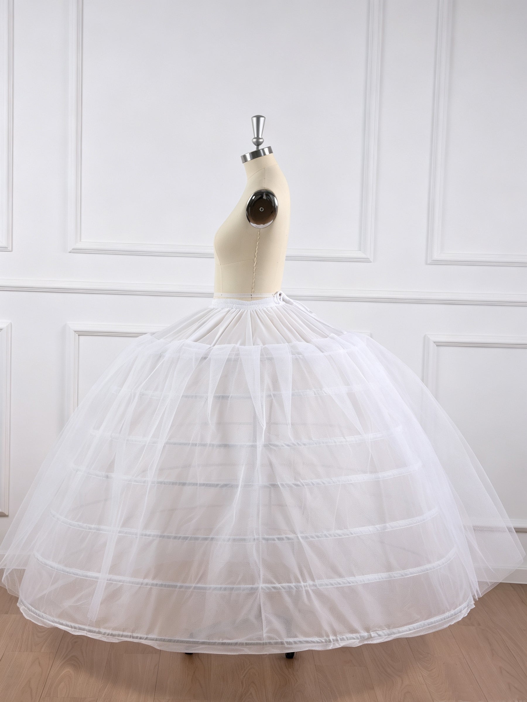 ROVDESY 7-Tiers Ball Gown Floor Length Wedding Dress Petticoat Crinoline