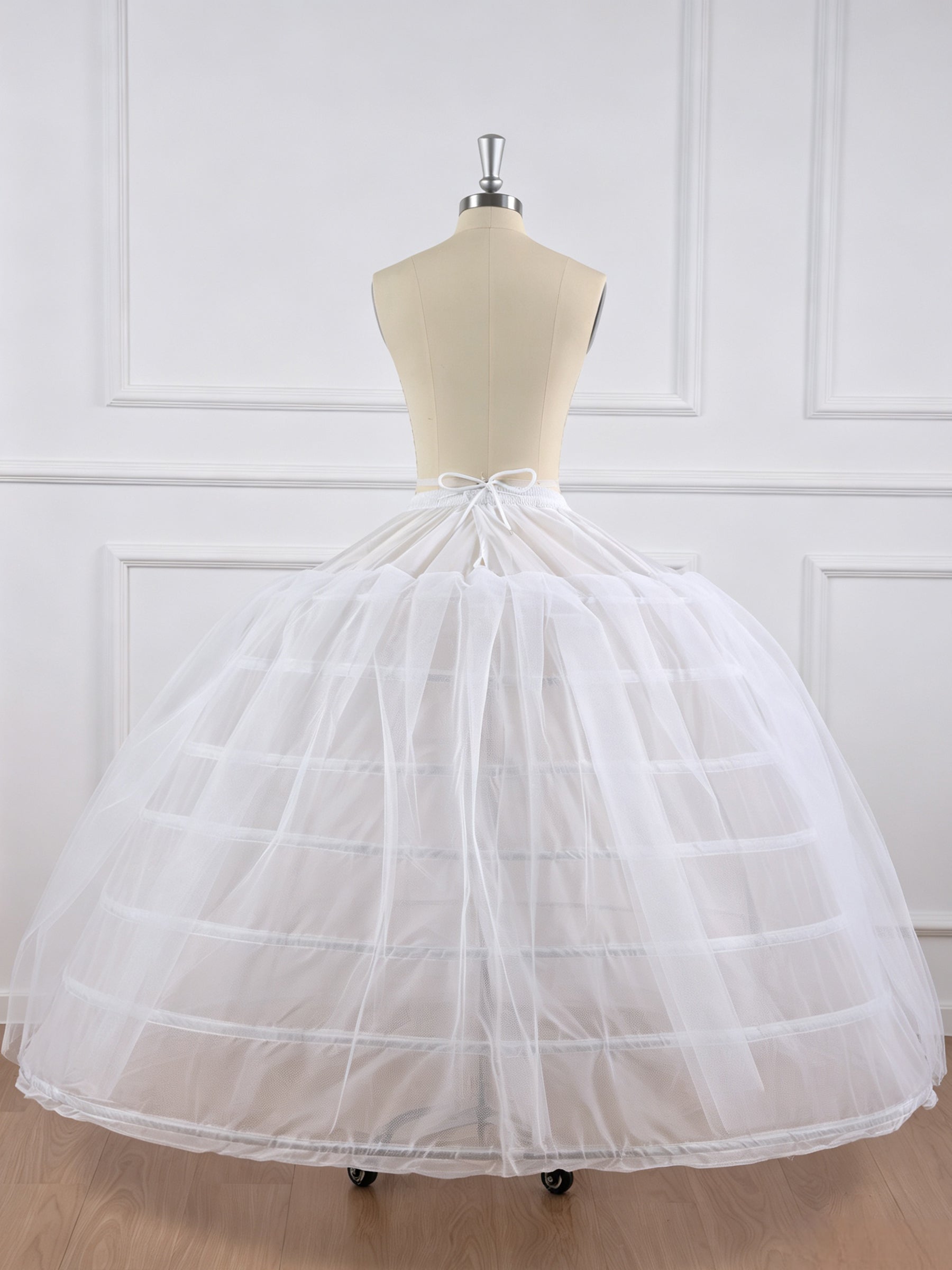 ROVDESY 7-Tiers Ball Gown Floor Length Wedding Dress Petticoat Crinoline