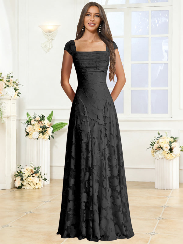 A-Line Floral Lace Bridesmaid Dress