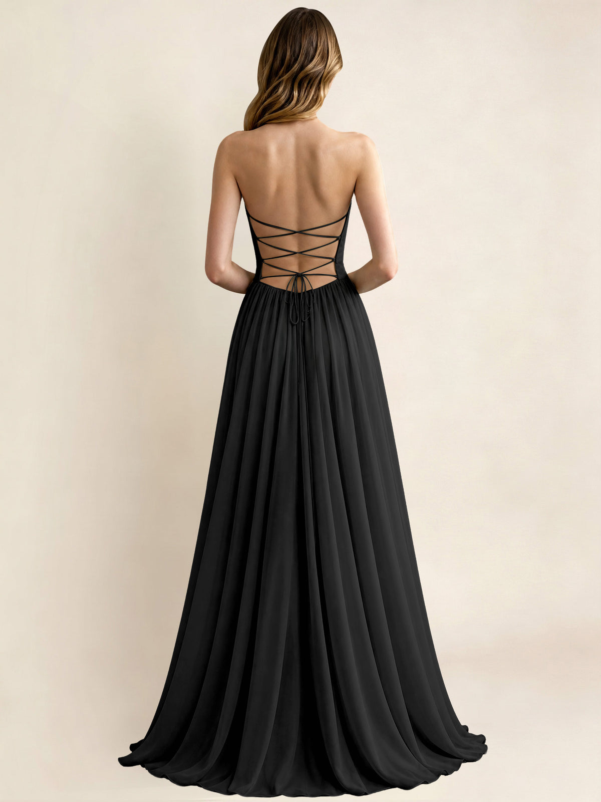 Sweetheart Chiffon Pleated A Line Bridesmaid Formal Dress