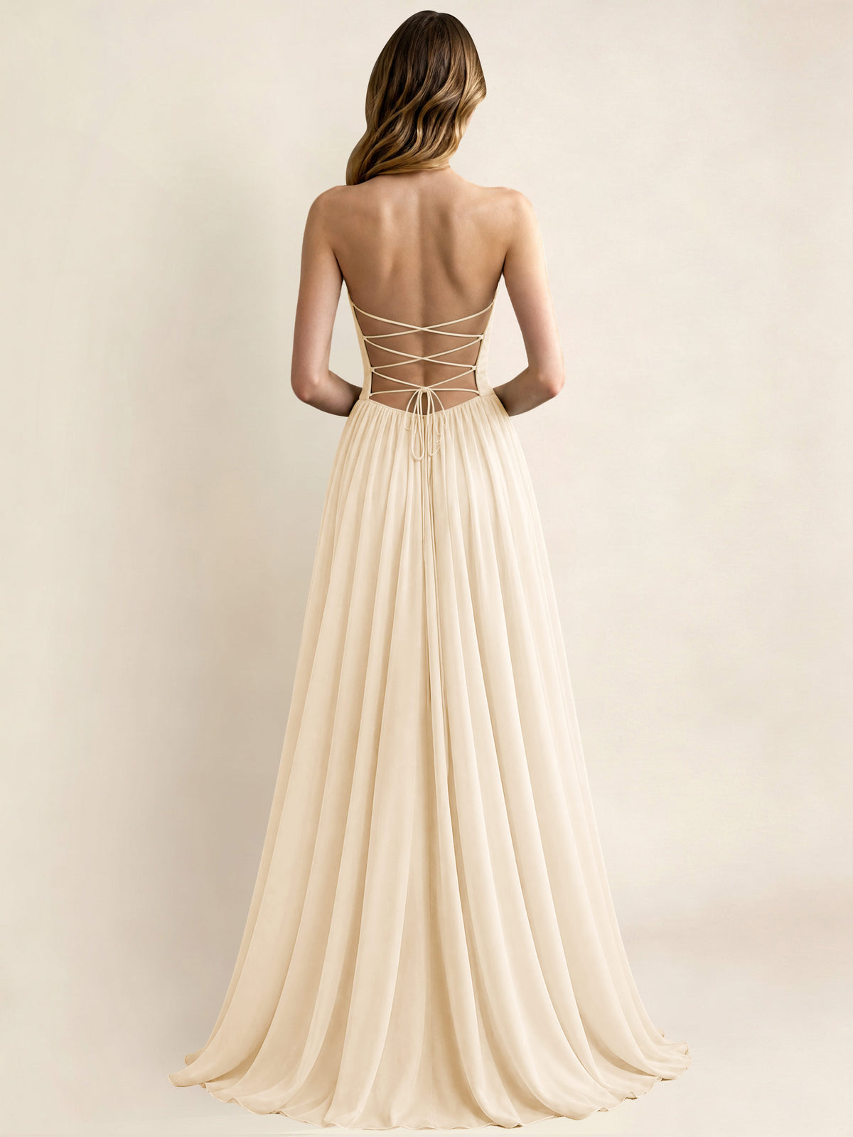 Sweetheart Chiffon Pleated A Line Bridesmaid Formal Dress