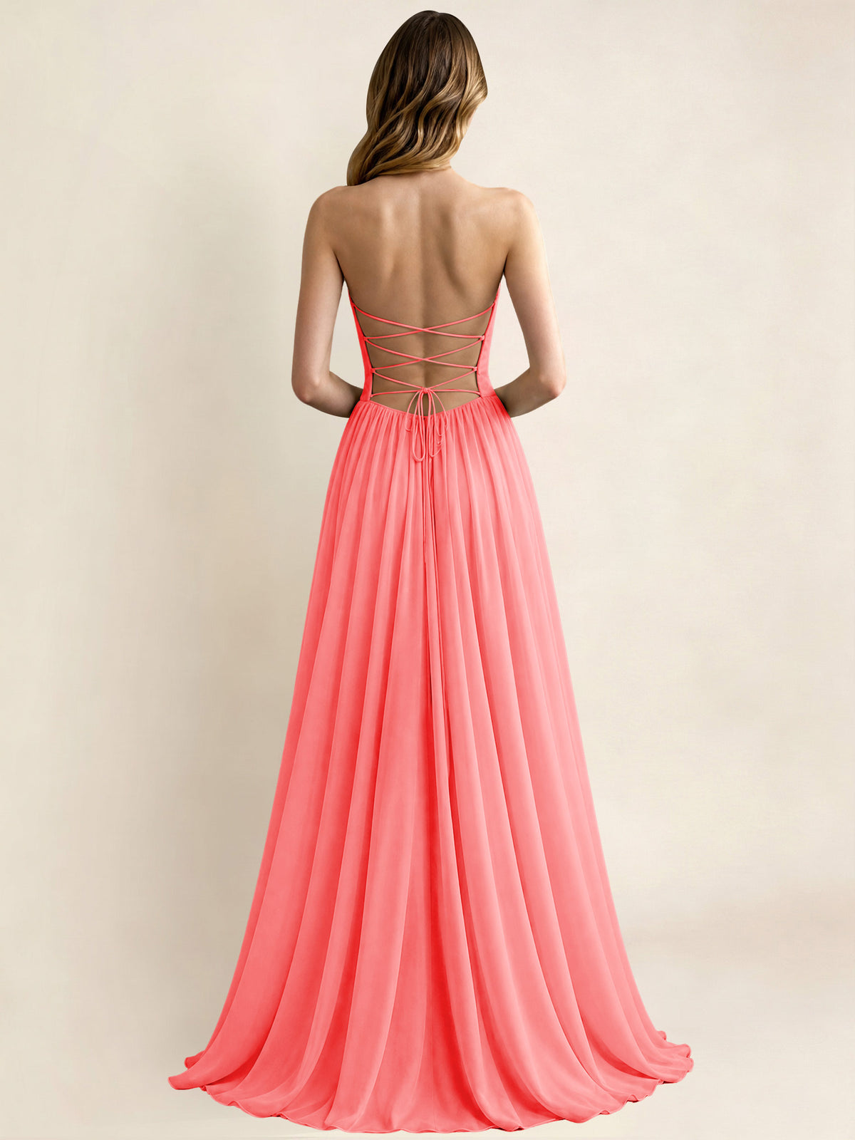 Sweetheart Chiffon Pleated A Line Bridesmaid Formal Dress