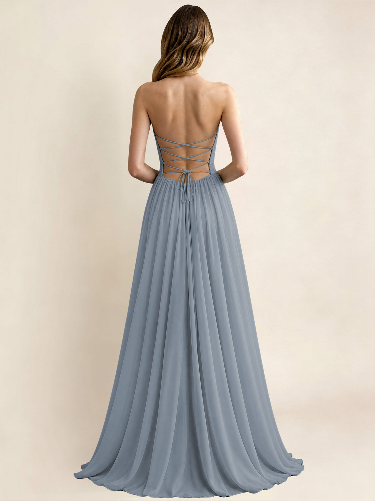 Sweetheart Chiffon Pleated A Line Bridesmaid Formal Dress