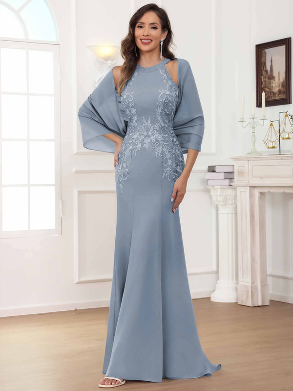 Halter Mermaid Lace Mother Of The Bride Dress With Jacket
