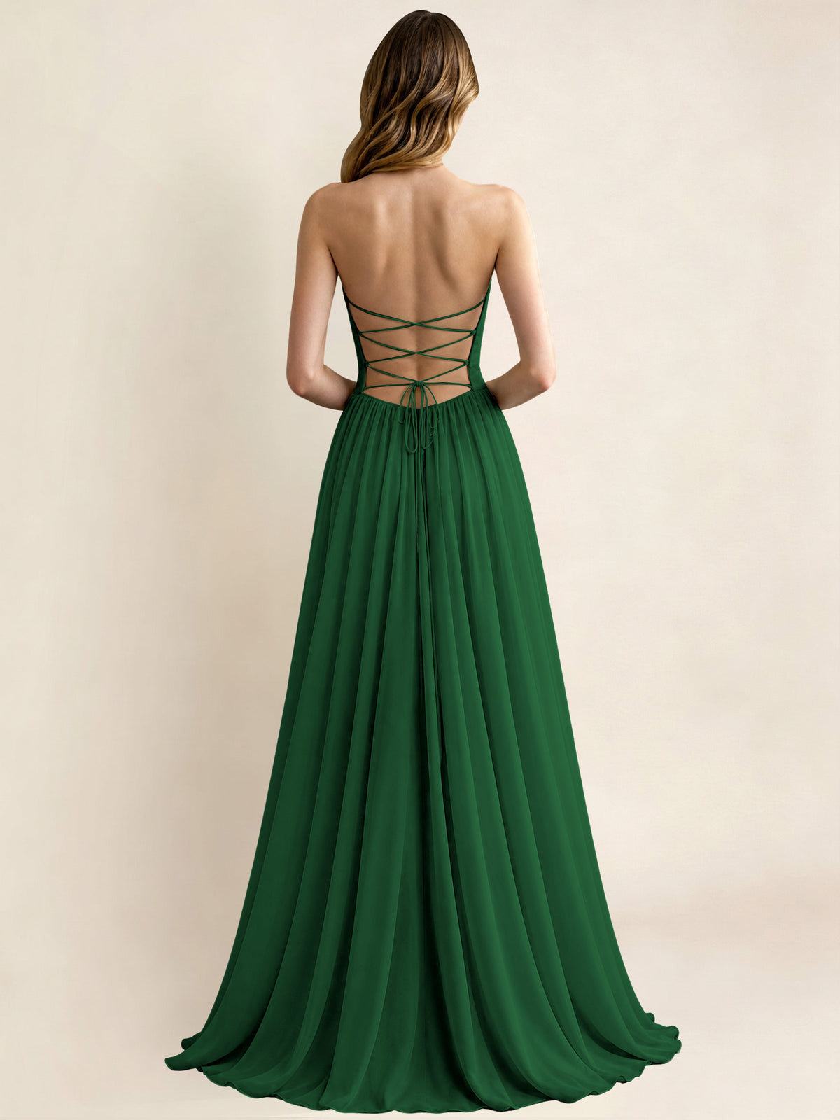 Sweetheart Chiffon Pleated A Line Bridesmaid Formal Dress