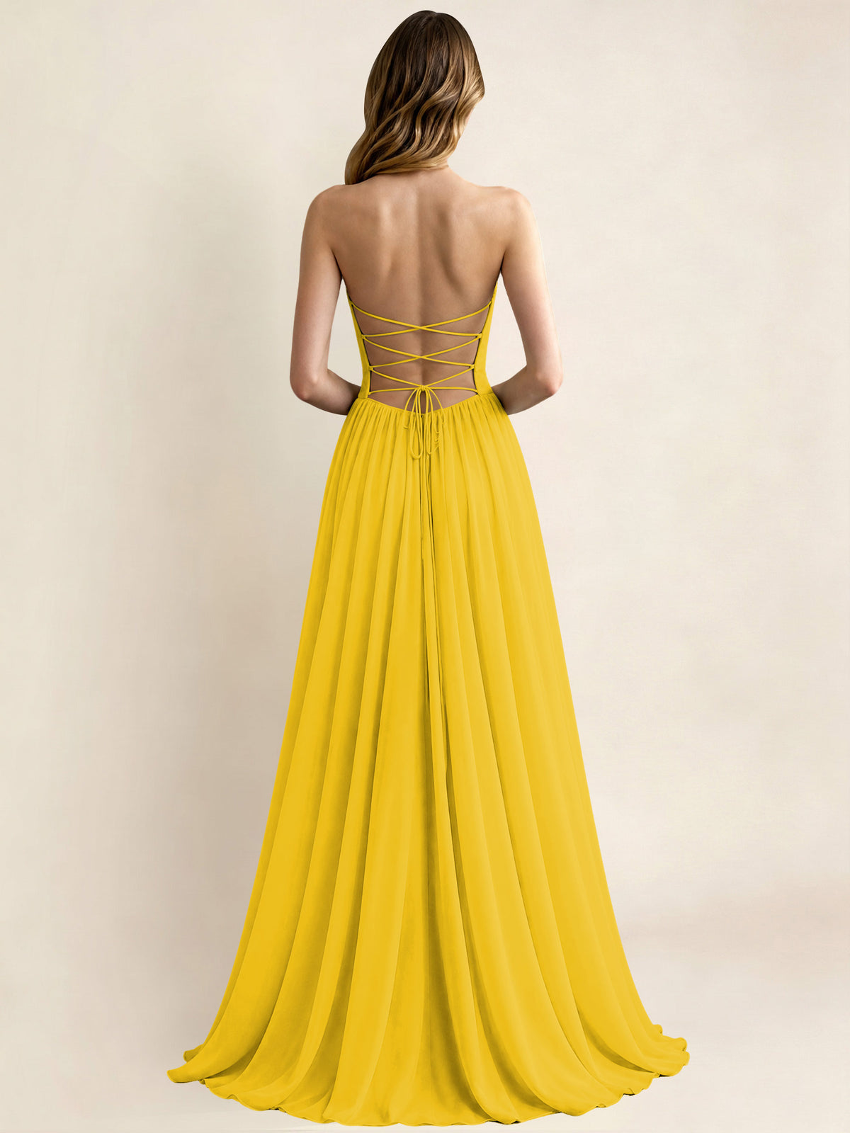 Sweetheart Chiffon Pleated A Line Bridesmaid Formal Dress