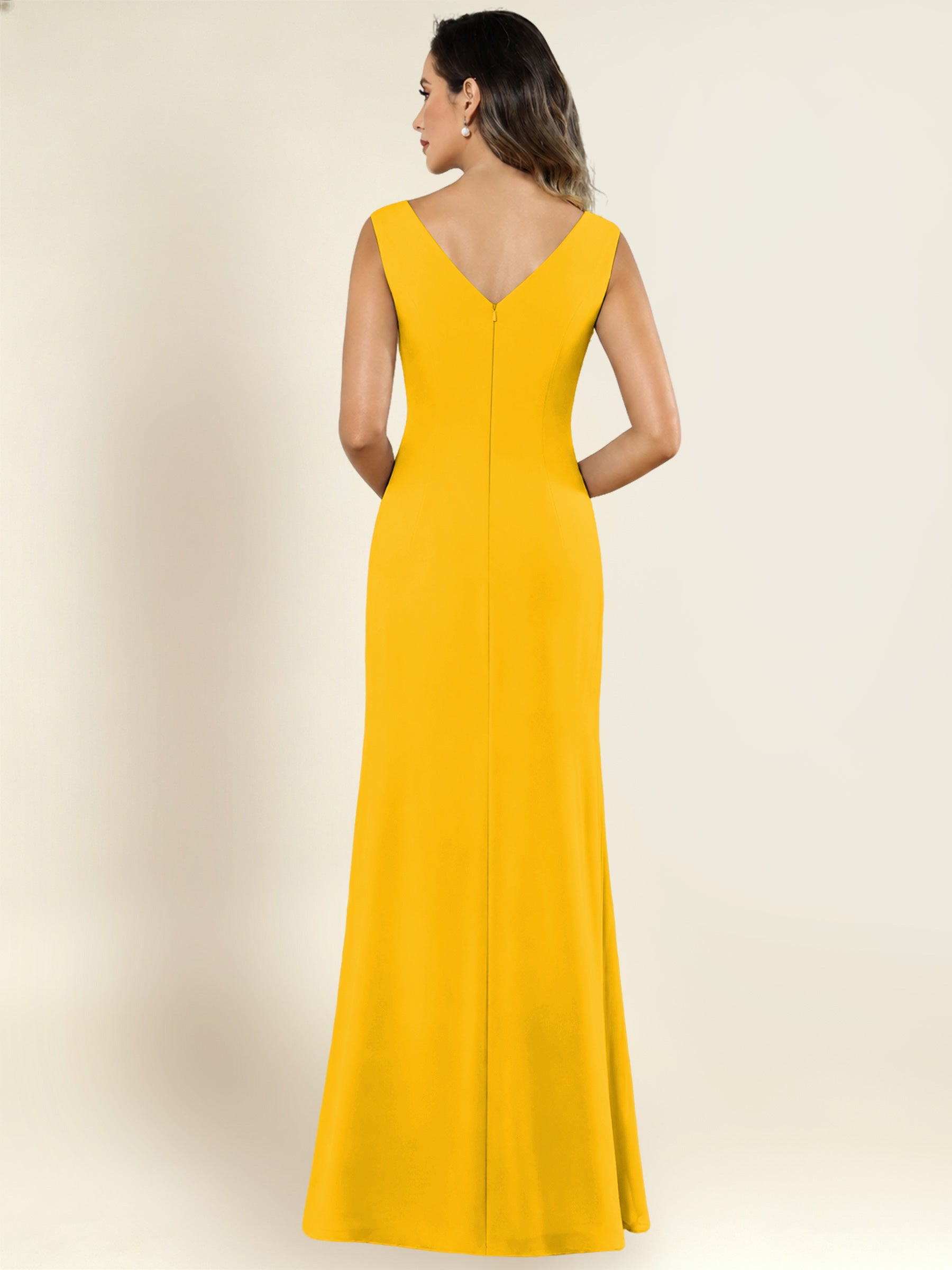 ROVDESY 2 Pieces V-Neck Sequin Chiffon Long Mother Of The Bride Dress With Long Sleeve Jacket