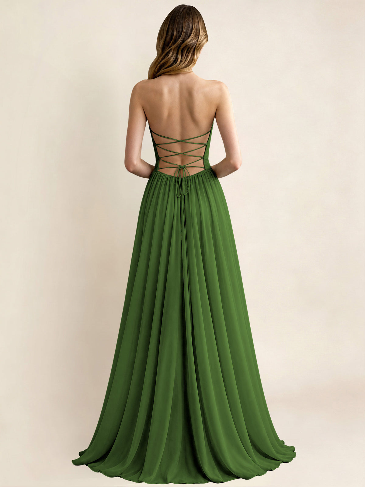 Sweetheart Chiffon Pleated A Line Bridesmaid Formal Dress
