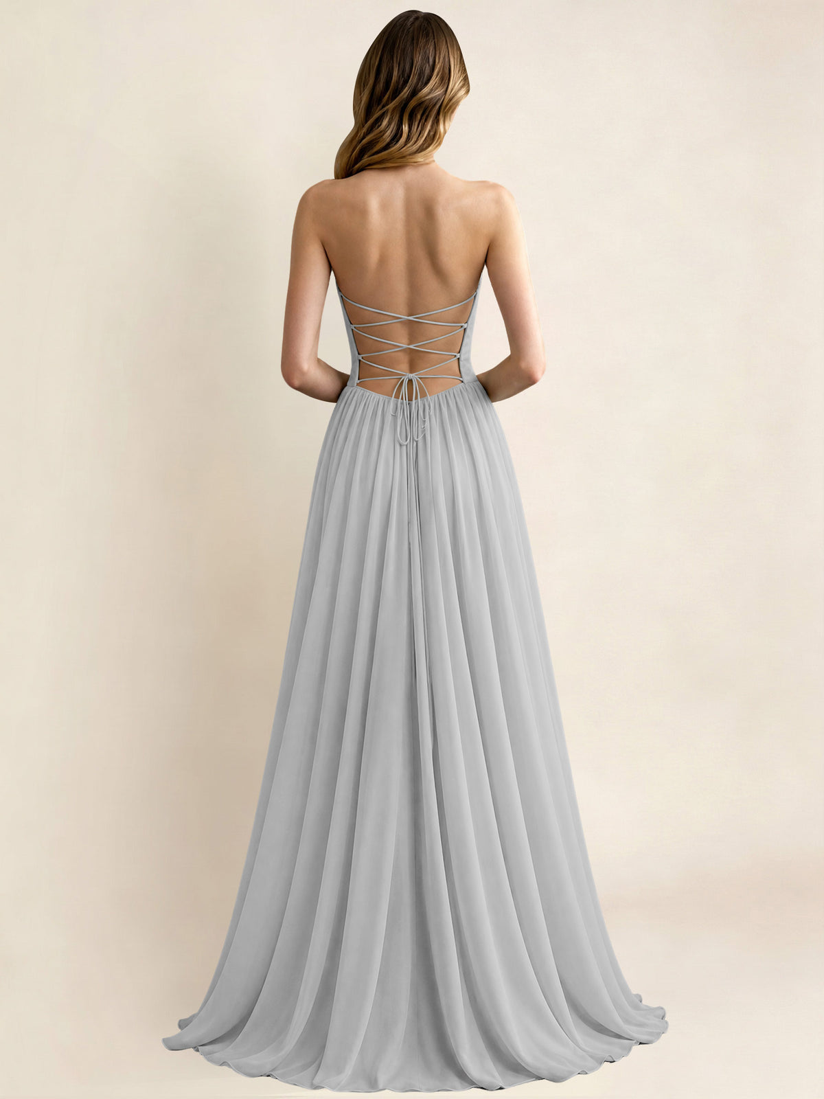 Sweetheart Chiffon Pleated A Line Bridesmaid Formal Dress