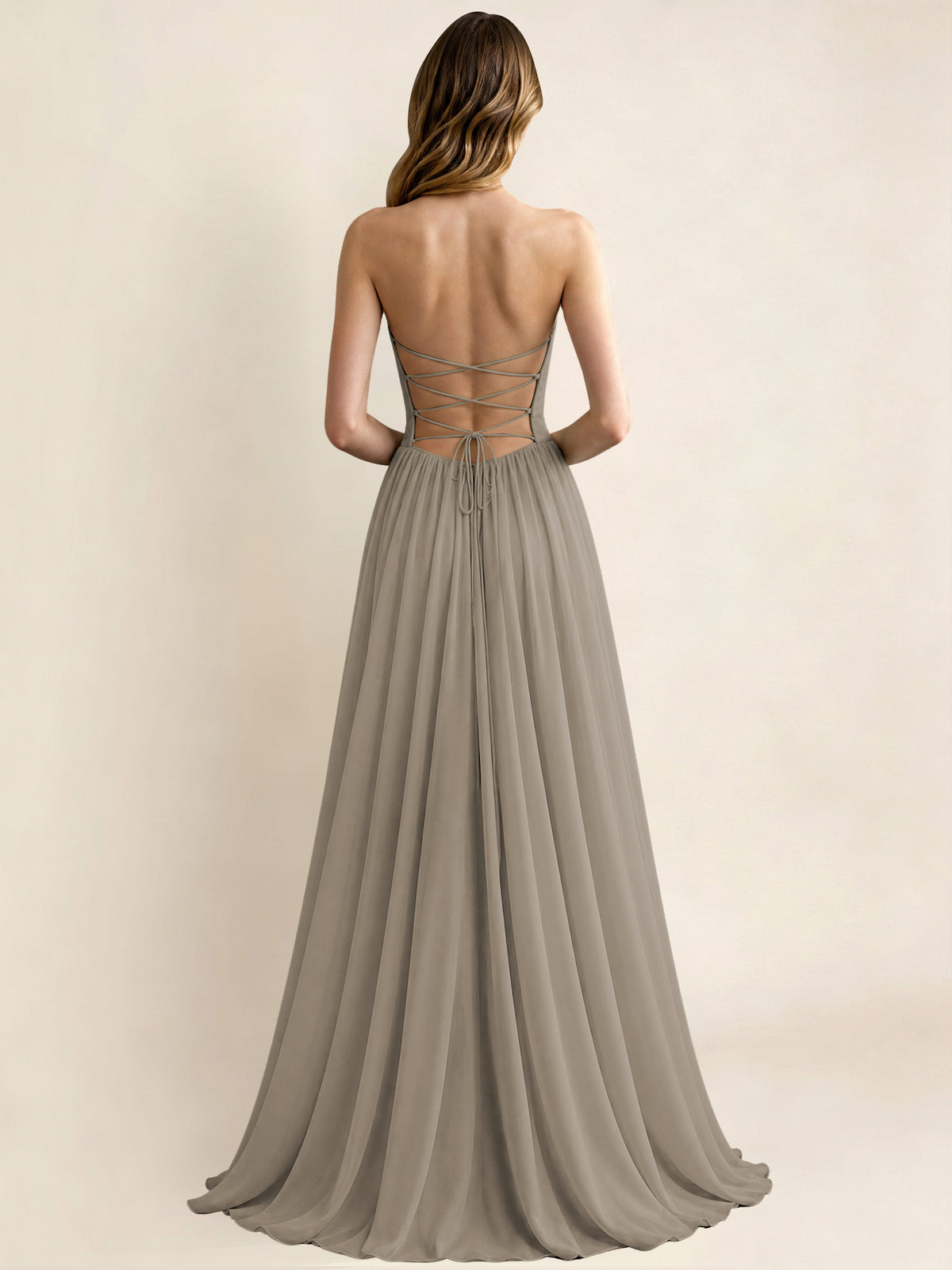 Sweetheart Chiffon Pleated A Line Bridesmaid Formal Dress