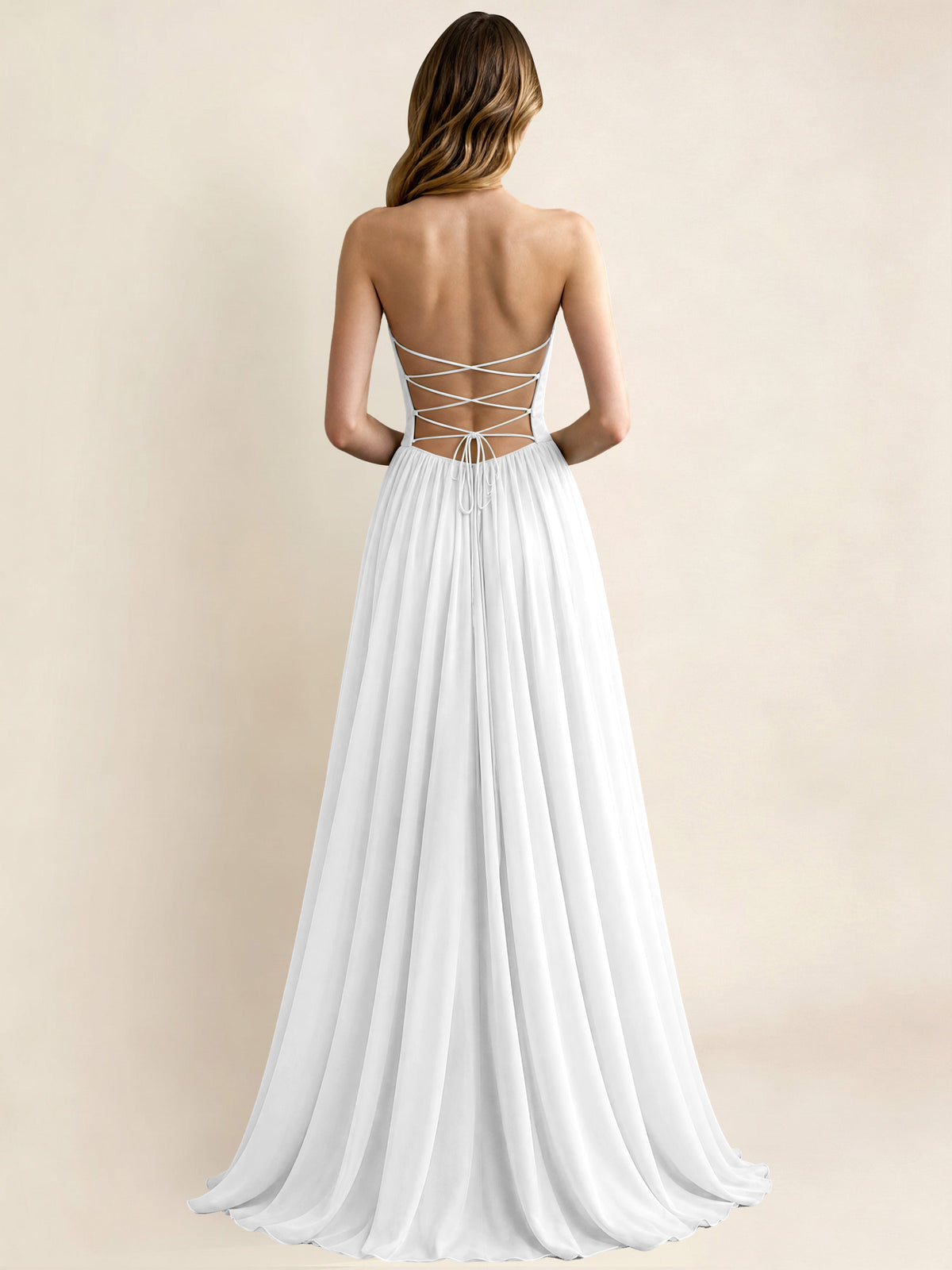 Sweetheart Chiffon Pleated A Line Bridesmaid Formal Dress