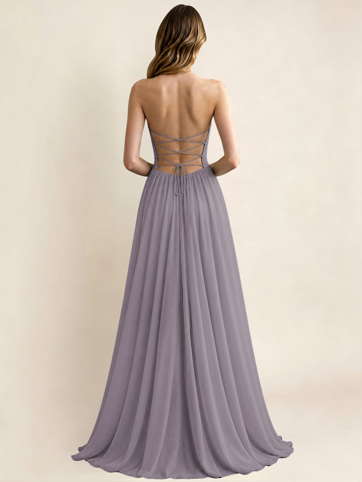 Sweetheart Chiffon Pleated A Line Bridesmaid Formal Dress