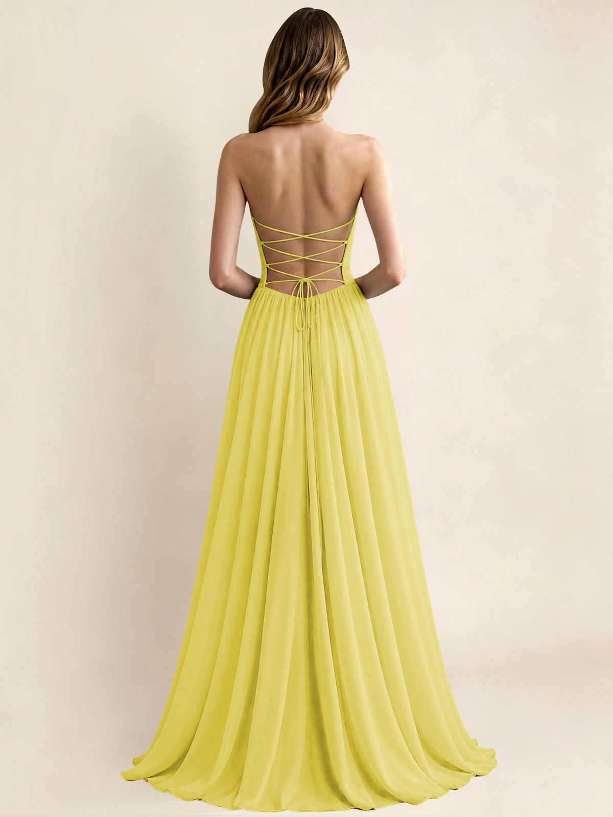 Sweetheart Chiffon Pleated A Line Bridesmaid Formal Dress