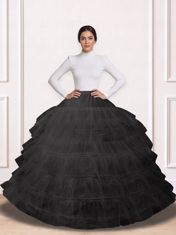 6-Tiers Ball Gown Floor Length Wedding Dress Petticoat Crinoline